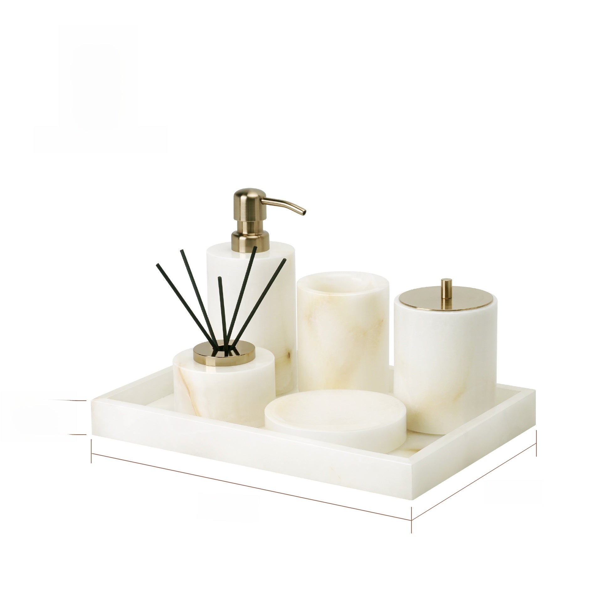 Luxury Marble Bathroom Accessory Set