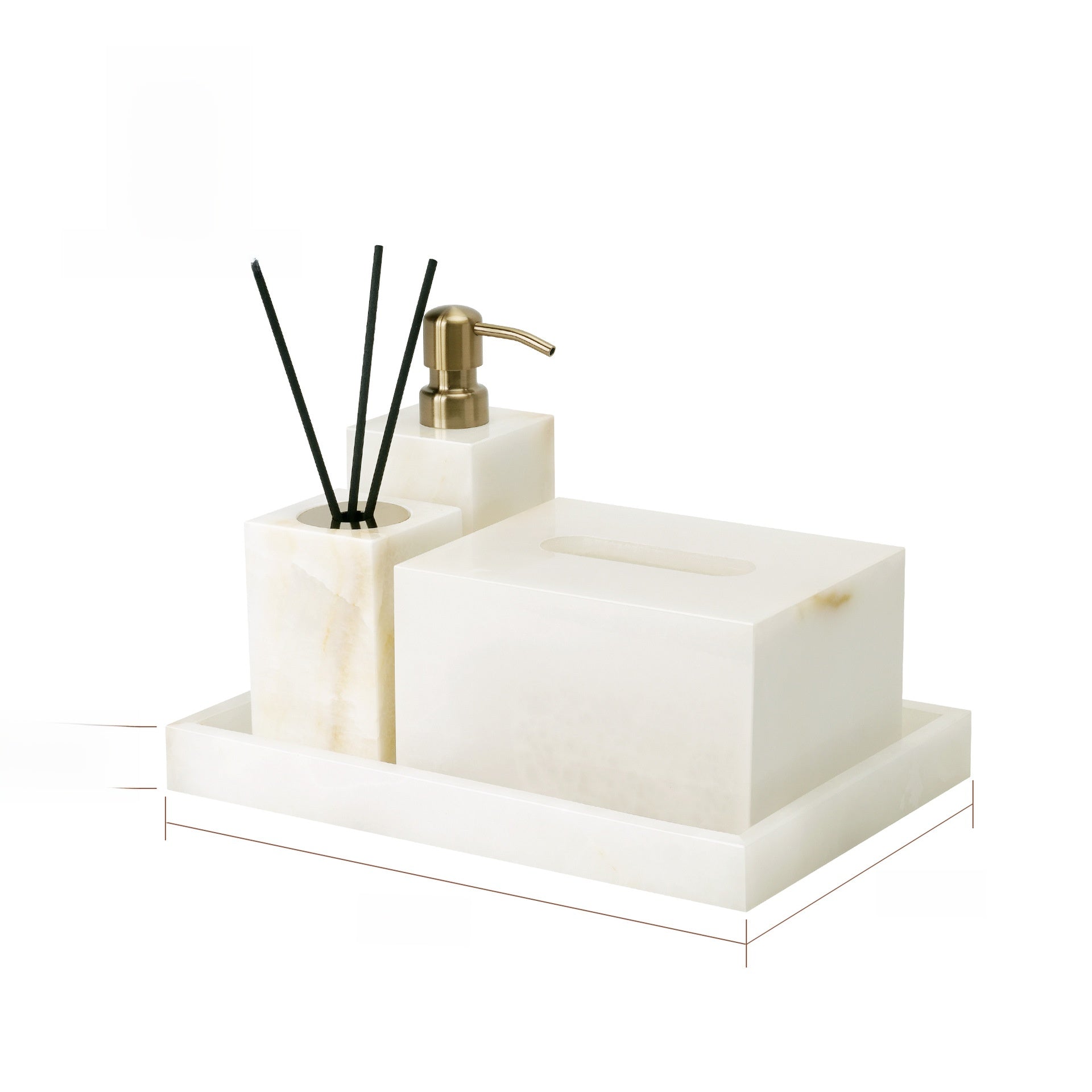 Luxury Marble Bathroom Accessory Set