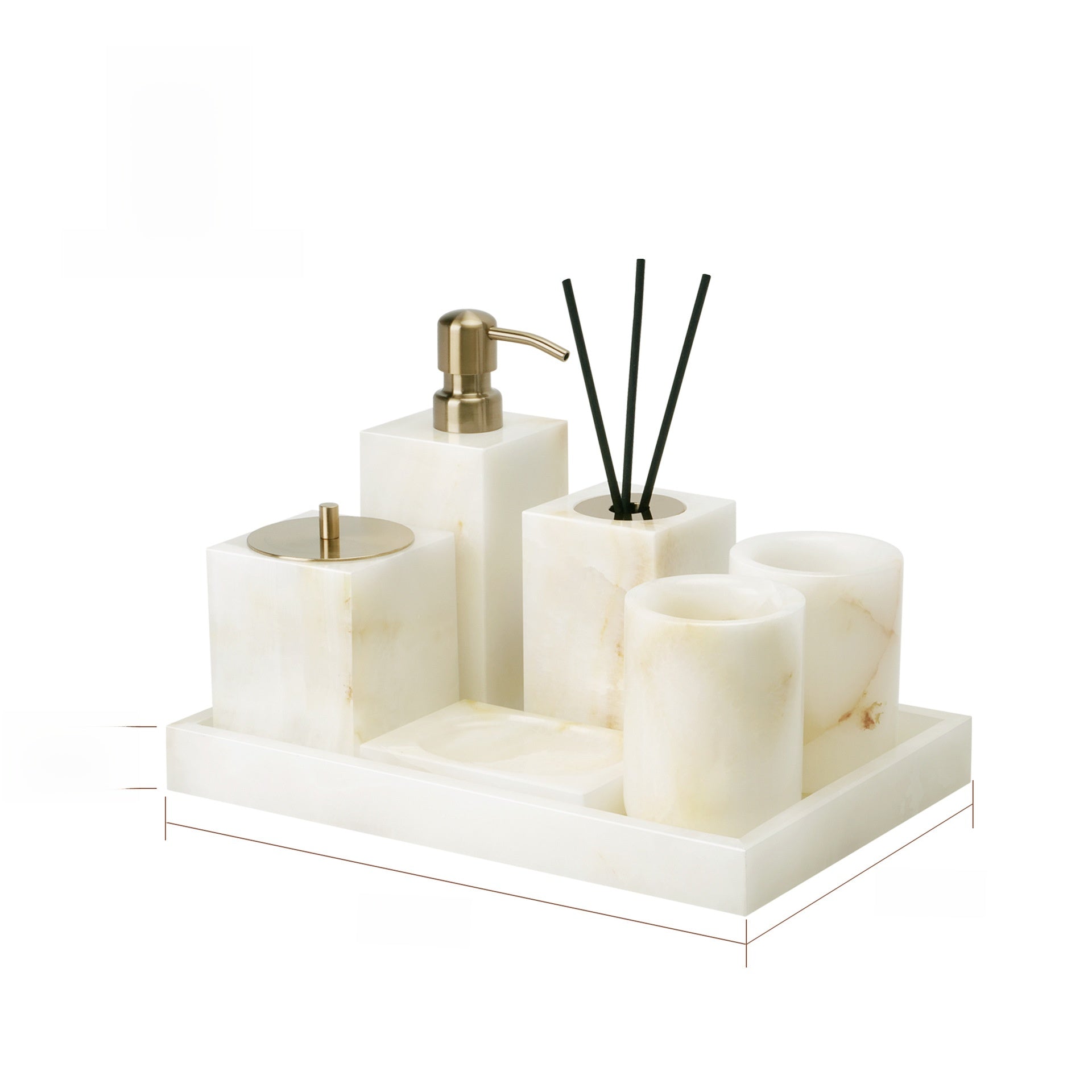Luxury Marble Bathroom Accessory Set